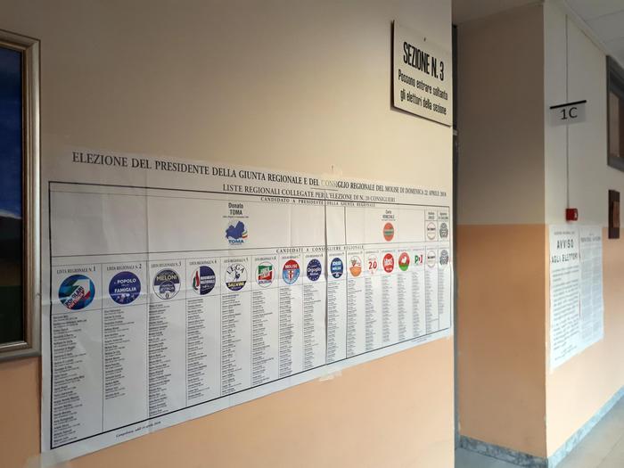 Regionali: seggi aperti dalle 7 in Molise