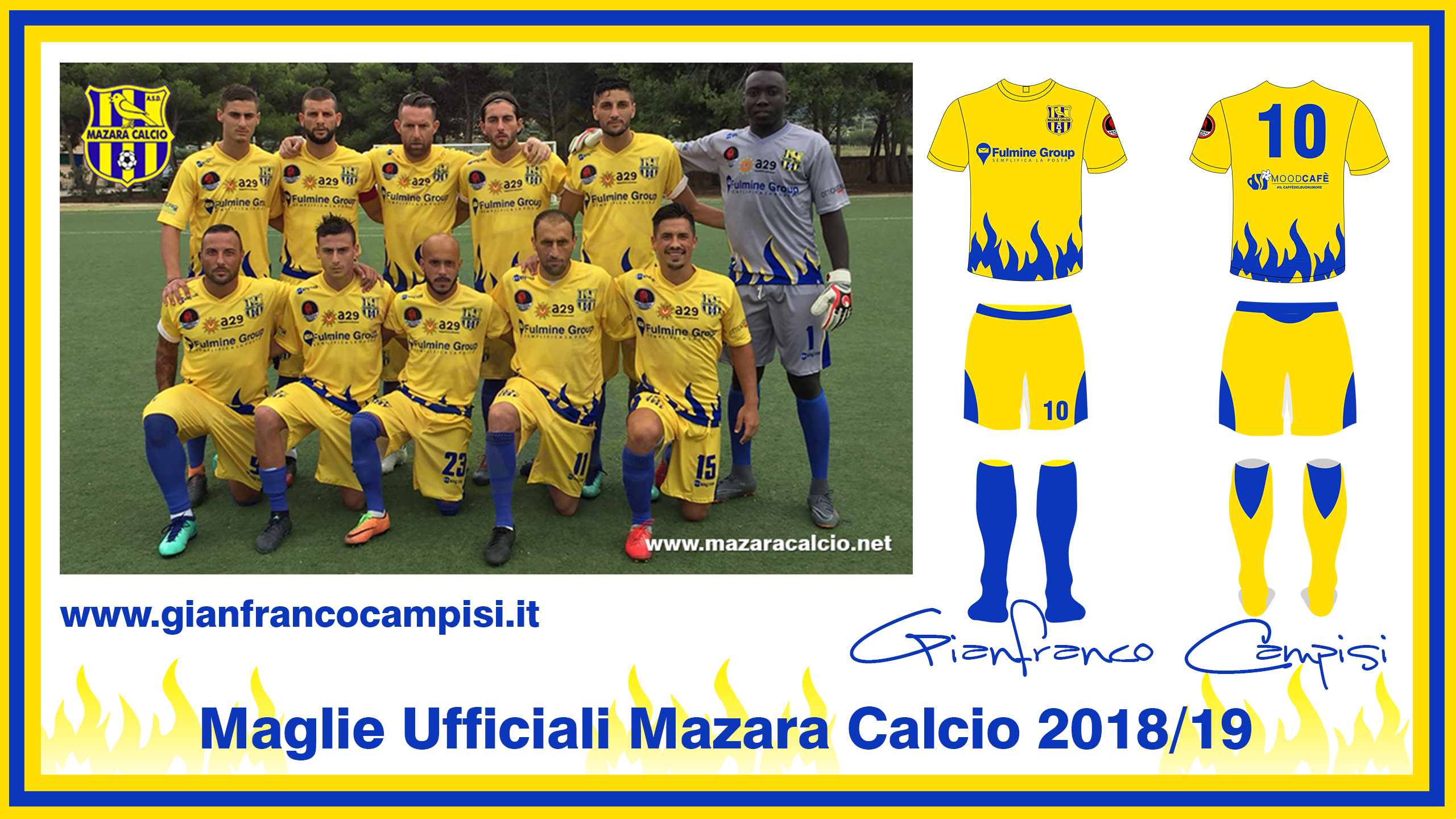 Mazara – Castelbuono, i canarini scenderanno in campo con le nuove maglie disegnate da Gianfranco Campisi