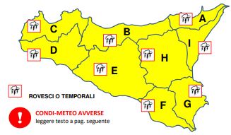 Maltempo, allerta gialla su tutta la Sicilia per oggi