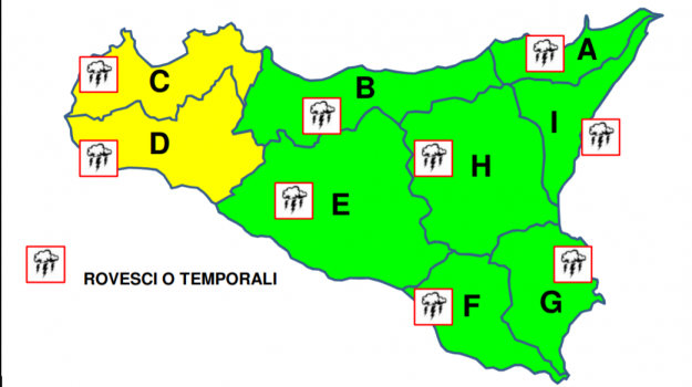 Pasquetta con maltempo in Sicilia, allerta gialla e piogge in arrivo in provincia di Trapani