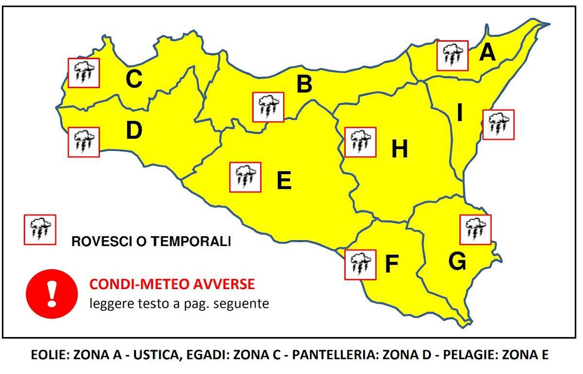 Mazara. Allerta meteo Gialla per domenica 2 aprile