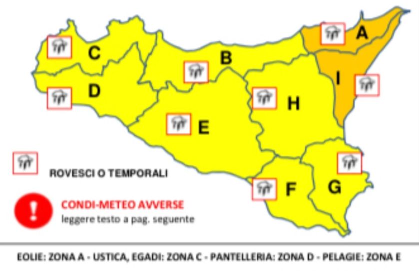 Mazara. Meteo, Allerta Gialla fino alle ore 24