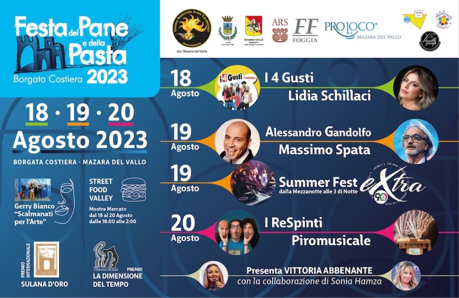 Mazara. VII Edizione Festa del Pane e della Pasta. Dal 18 al 20 Agosto a Borgata Costiera