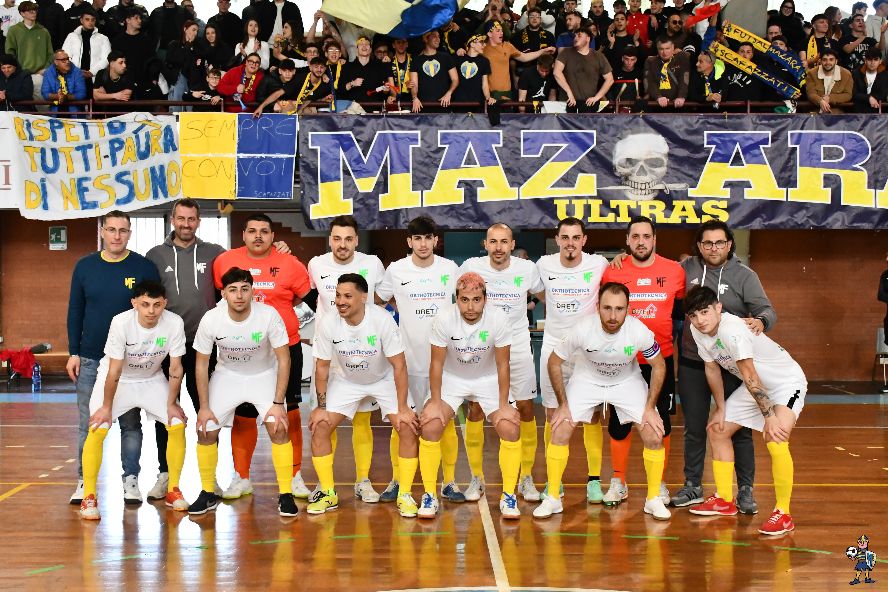 FUTSAL MAZARA INARRESTABILE, VILLAUREA BATTUTO 4-1.  I GIALLOBLU SCAPPANO A PIU’ SETTE SULLA SECONDA