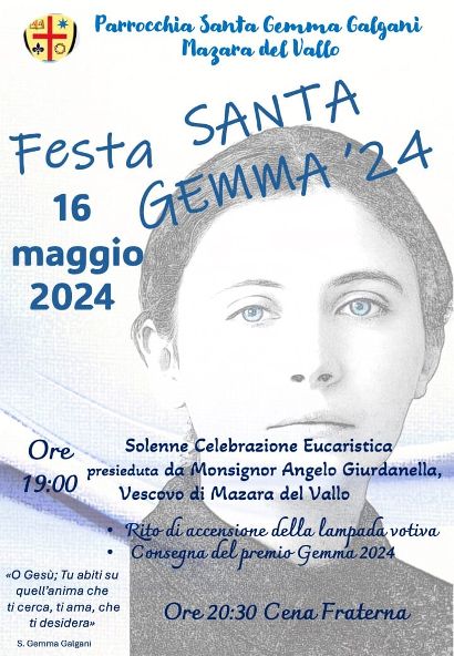 Mazara. Solennità di Santa Gemma e conclusione dei solenni festeggiamenti