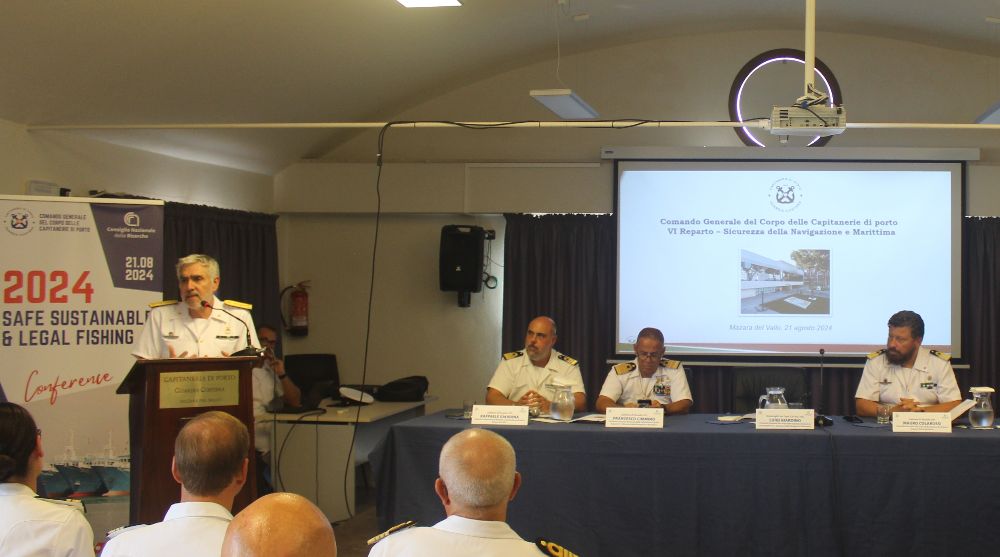 Conferenza a Mazara del Vallo del Comando Generale del Corpo delle Capitanerie di porto - Safe Sunstainable e legal fishing 2024