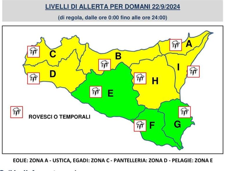 Allerta meteo in Sicilia fino a domenica