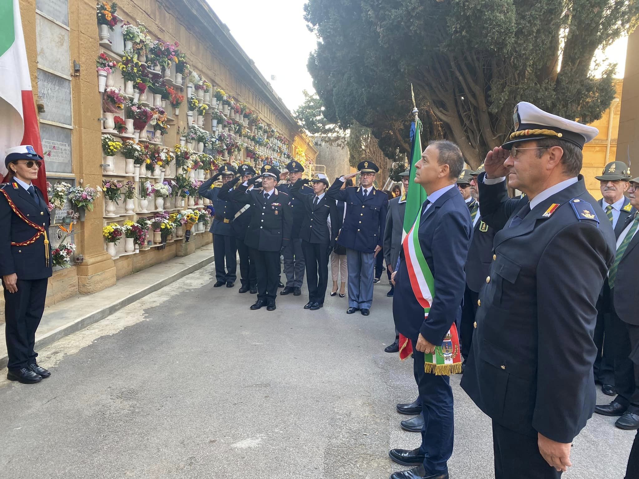 Mazara. Cerimonia di commemorazione dei defunti al Cimitero comunale